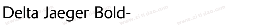 Delta Jaeger Bold字体转换